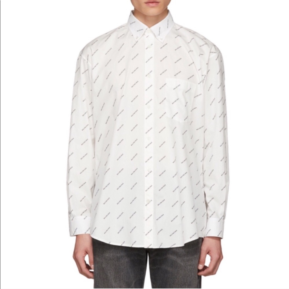 Balenciaga button down long sleeved shirt